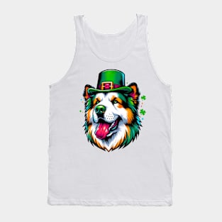 Central Asian Shepherd Dog Celebrates Saint Patrick's Day Tank Top